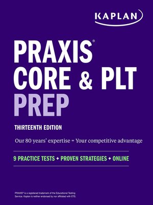 cover image of Praxis Core and PLT Prep